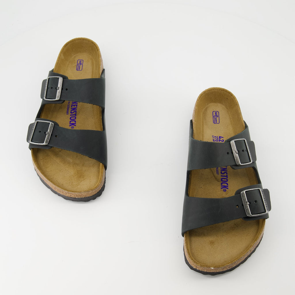 Birkenstock sandals, Arizona black sandals, anatomical footbed, leather sandals, comfortable footwear