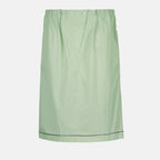 Image of Green Midi Skirt by Prada for Women - Season Autumn-Winter 2025 - Front View