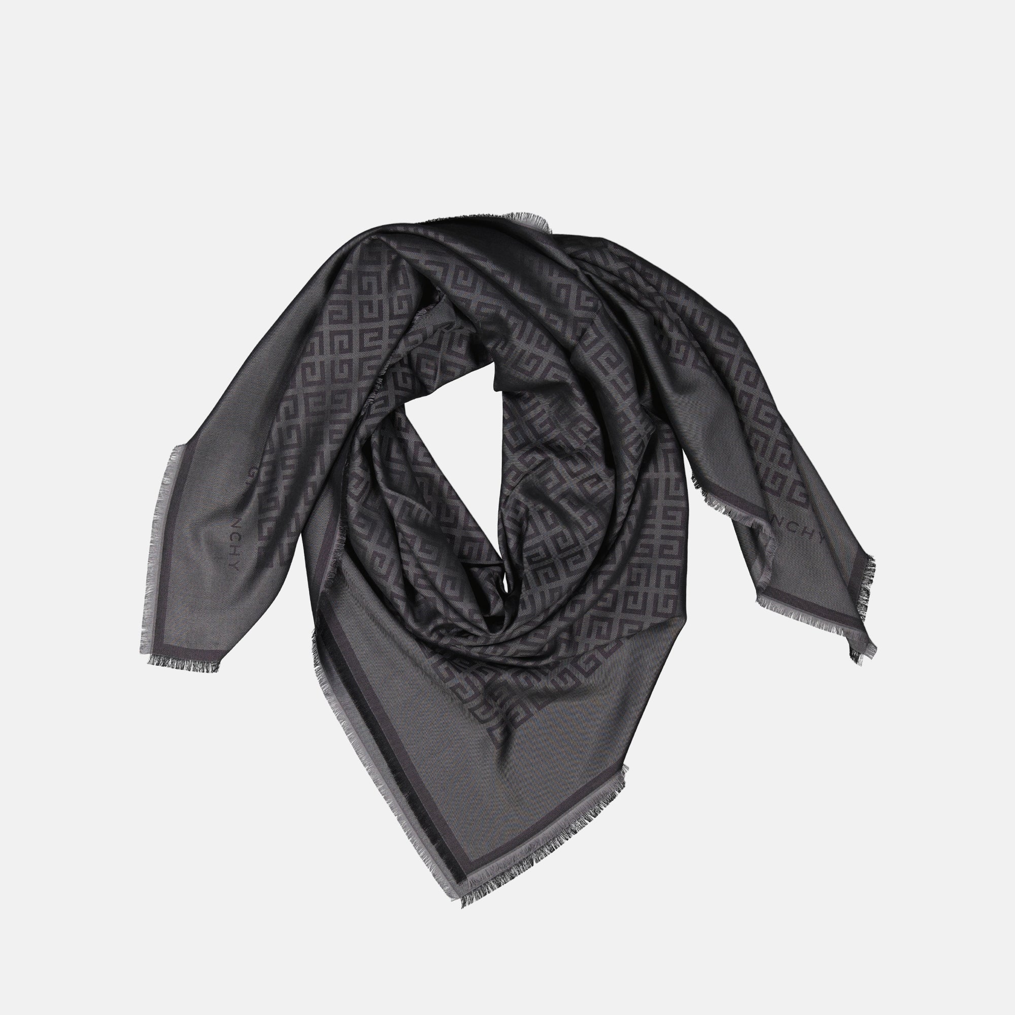 Givenchy shawl, silk and wool shawl, luxury accessories, 4G print, designer shawl