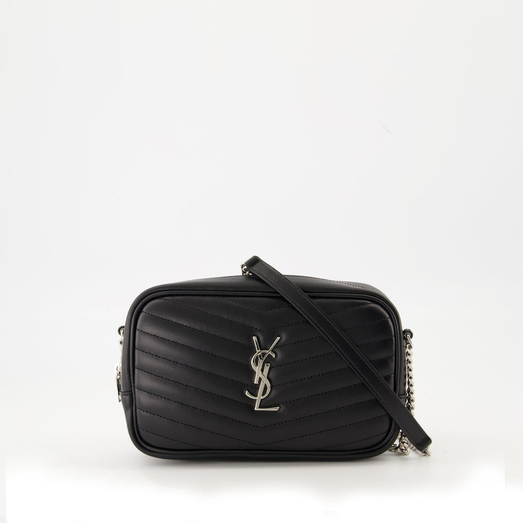 Image of Mini Sac Lou Noir by Saint Laurent for Women - Season Autumn-Winter 2025 - Front View