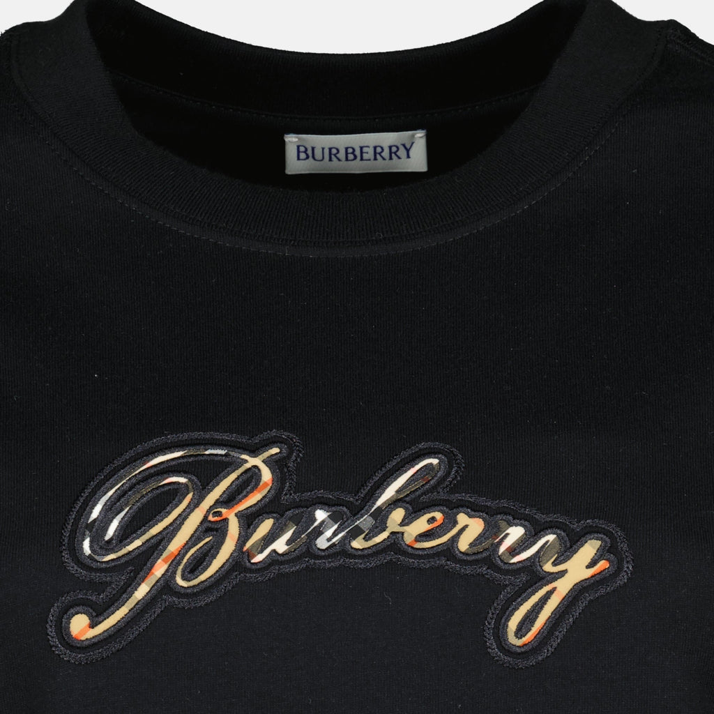 Imagen de la camiseta con logo Check de Burberry - Mujeres de Burberry para Mujeres - Temporada Primavera-Verano 2026 - Vista Detalle 2