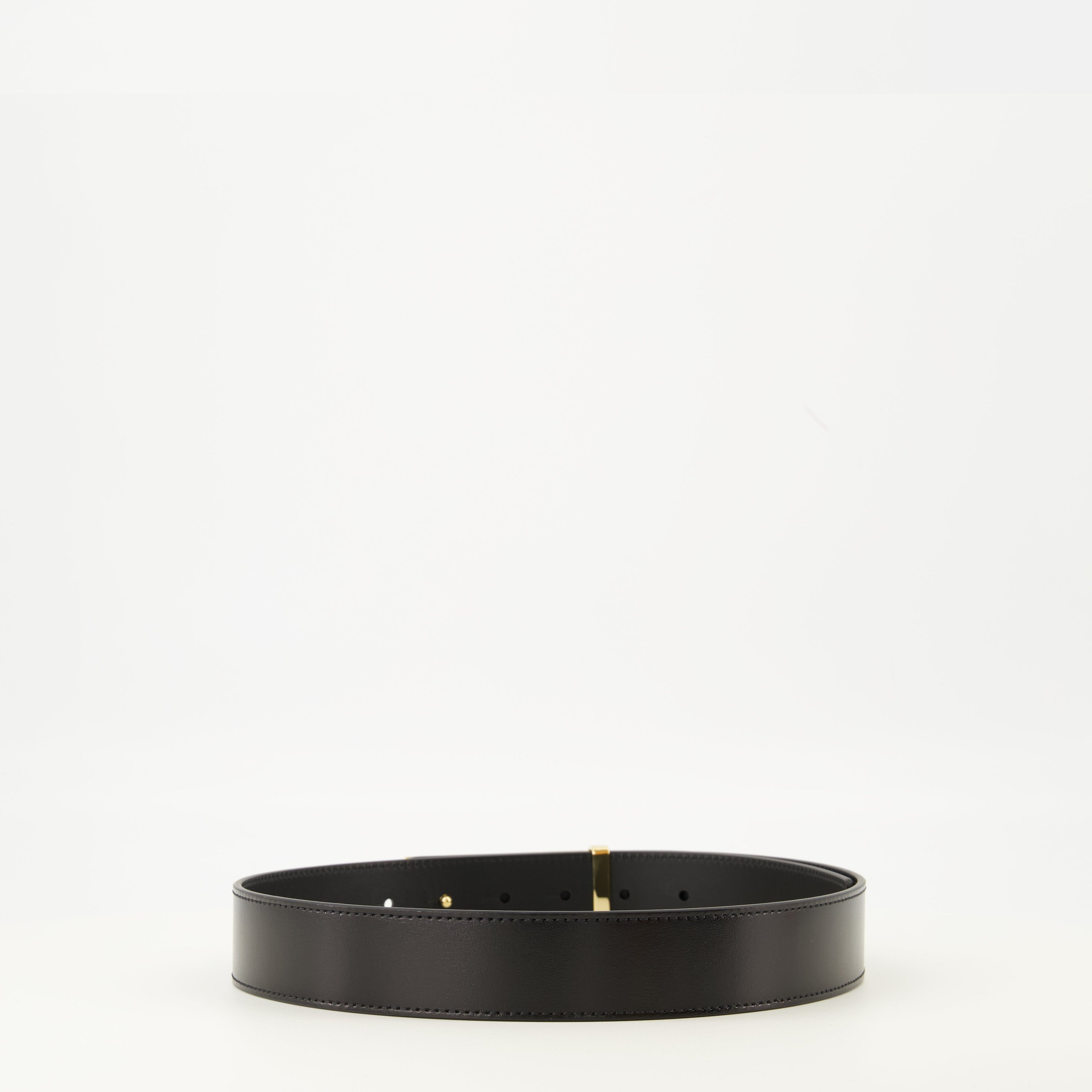 Givenchy belt, leather belt, adjustable belt, gold metal buckle, designer accessories