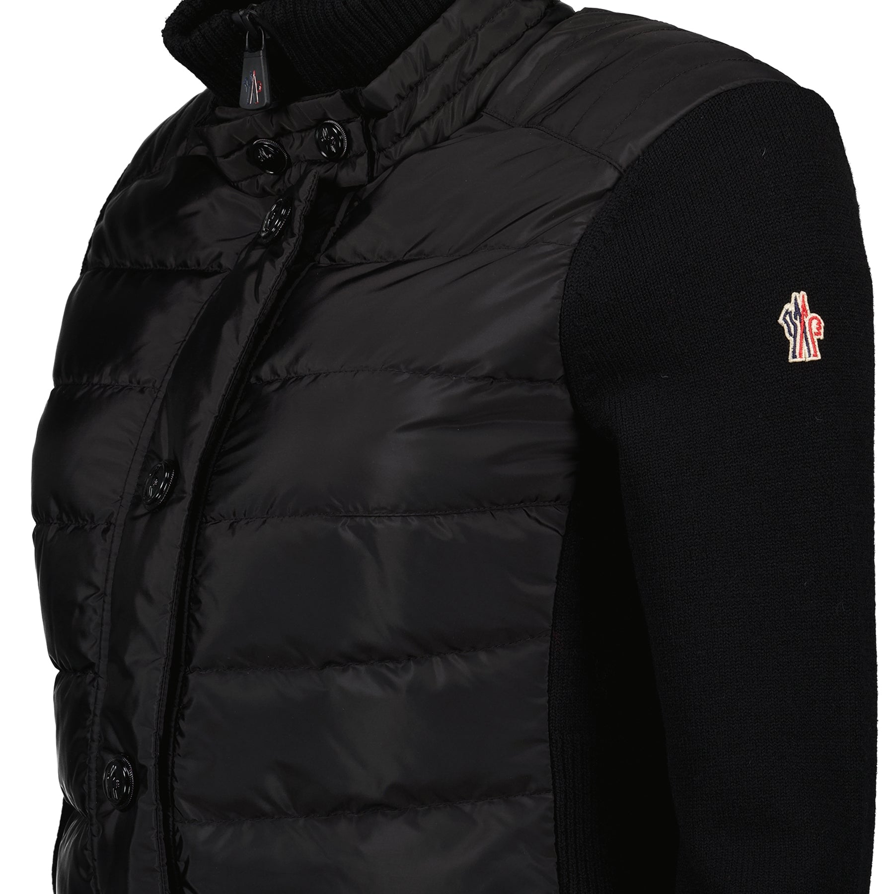 Moncler Grenoble jacket, bi-material jacket, black wool jacket, tailored fit jackets, Fall-Winter fashion