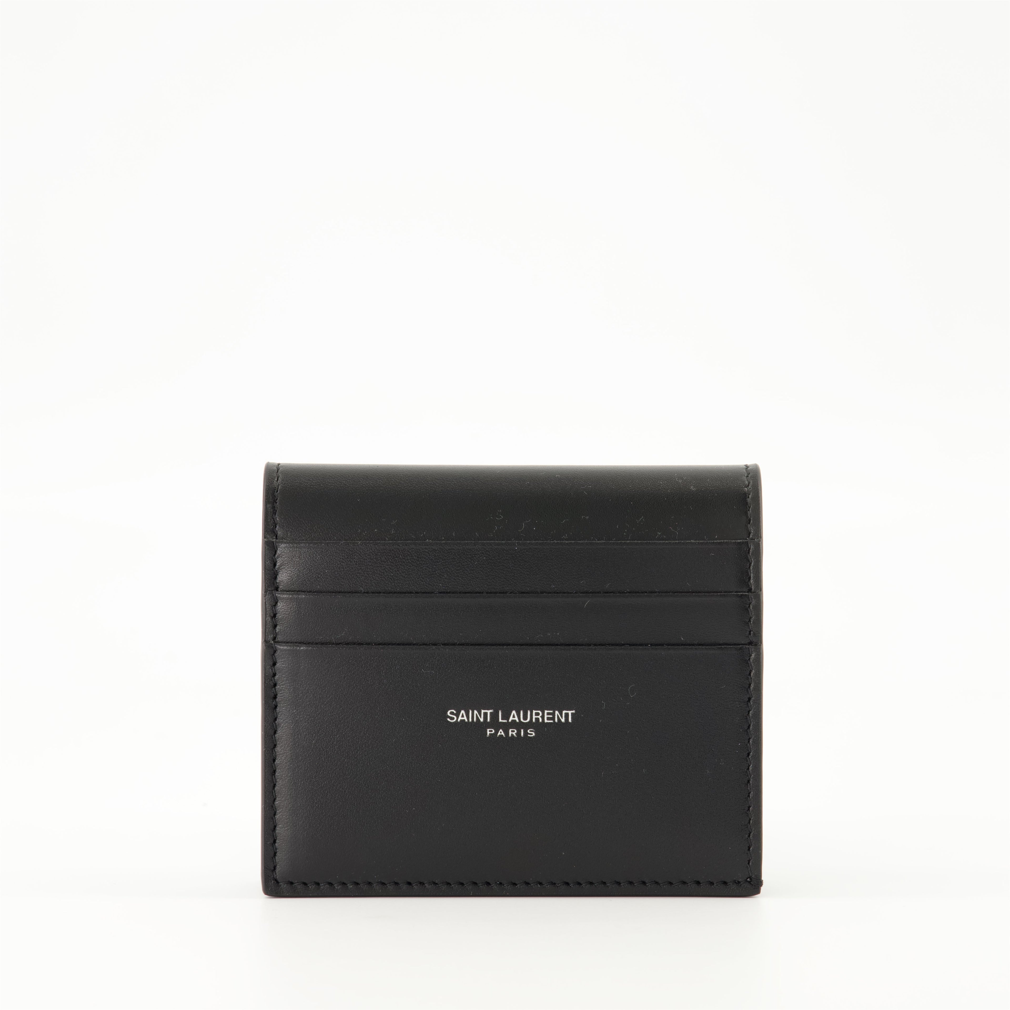 Reversible Smooth Leather Card Holder Saint Laurent WE IN STYLE