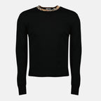 Burberry sweater, check wool sweater, men's knitwear, designer pullover, luxury fashion