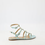 Light Blue Sandals, Rockstud Sandals, Valentino, Women’s Footwear, Designer Sandals