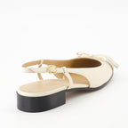 beige ballet flats, leather shoes, Valentino Garavani, ankle strap flats, Spring-Summer 2025 collection