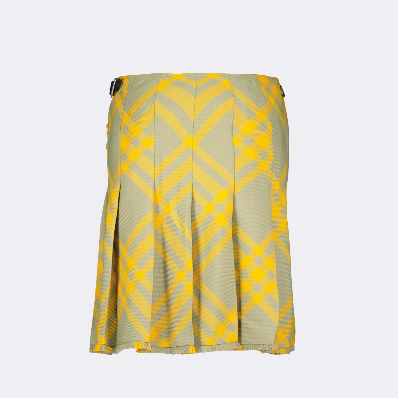 Burberry, wool kilt, yellow and green kilt, luxury kilt, plaid kilt