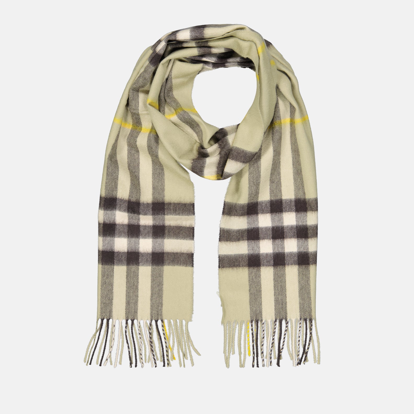 cashmere scarf, luxury accessory, Burberry, checkered scarf, designer fashion