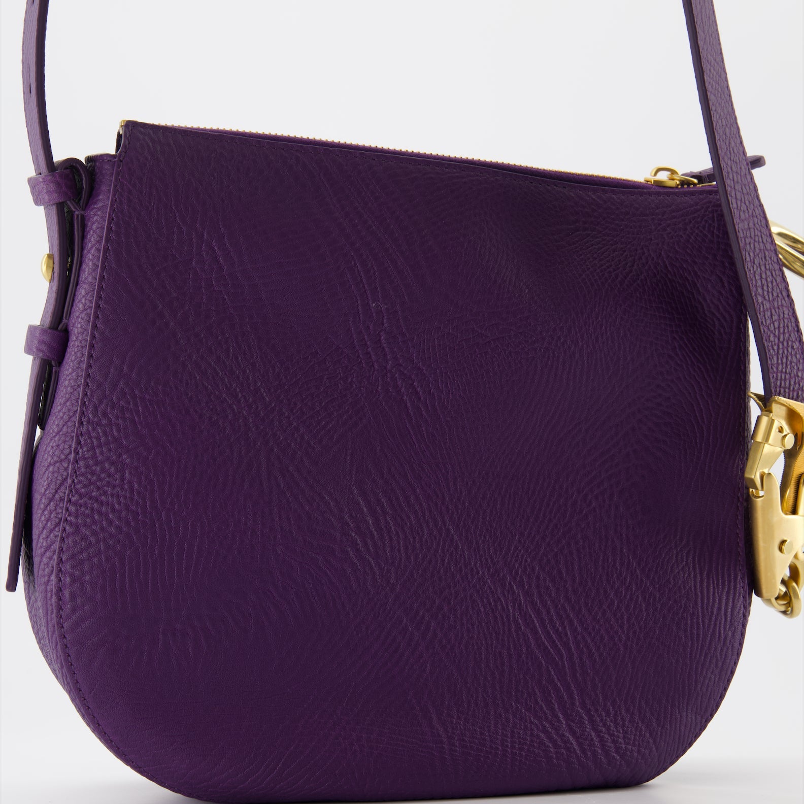 Petit Knight Bag, Burberry, Textured Leather Bag, Violet Leather Bag, Luxury Accessories