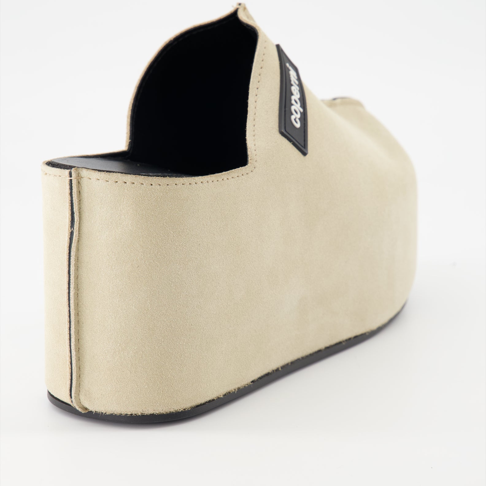 Coperni, suede mules, platform mules, luxury footwear, designer mules