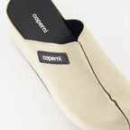 Coperni, suede mules, platform mules, luxury footwear, designer mules