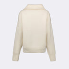 Coperni sweater, zip collar sweater, luxury men's wear, white sweater, designer knitwear