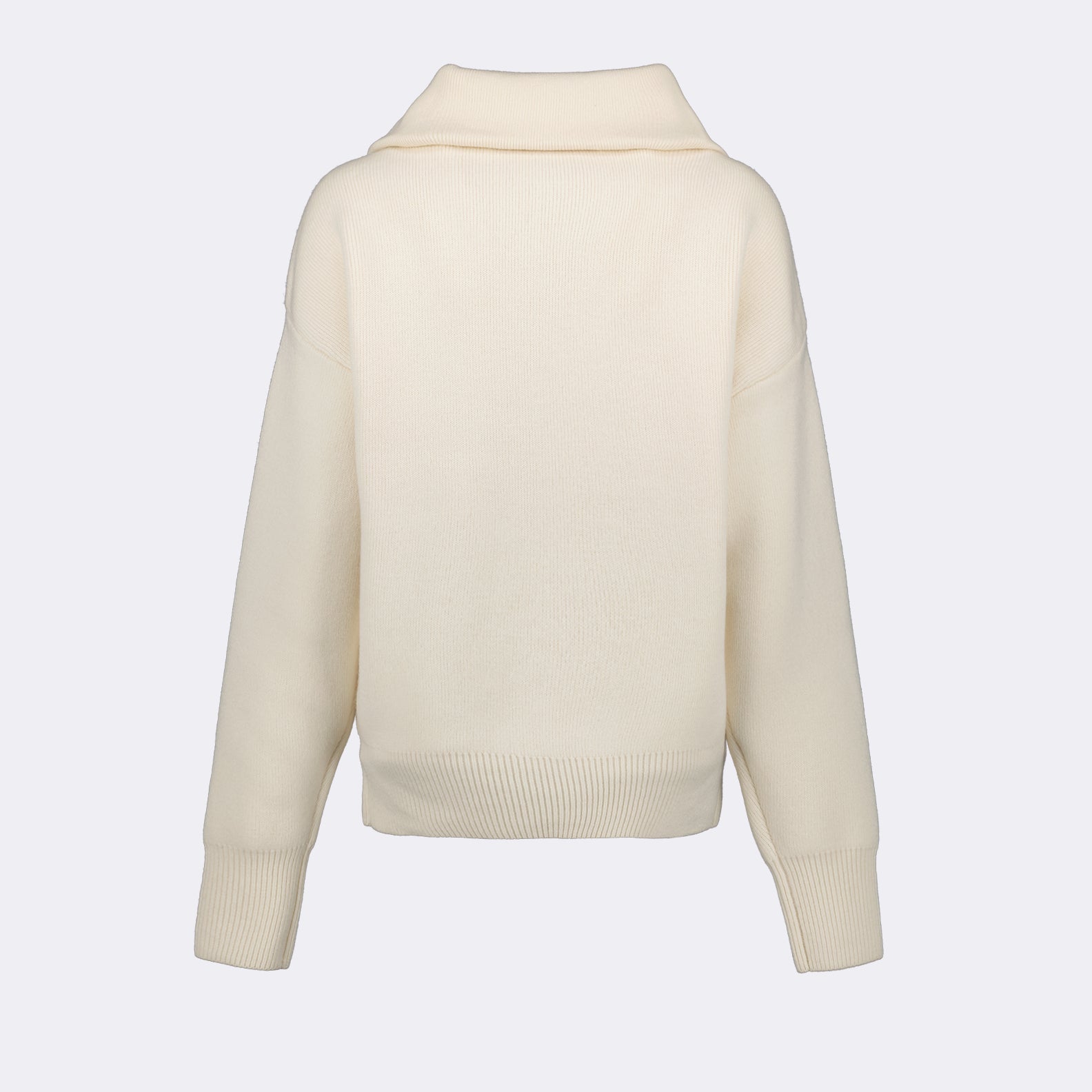 Coperni sweater, zip collar sweater, luxury men's wear, white sweater, designer knitwear