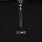 luxury pullover, black zip collar sweater, Coperni pullover, elegant menswear, high-end fashion