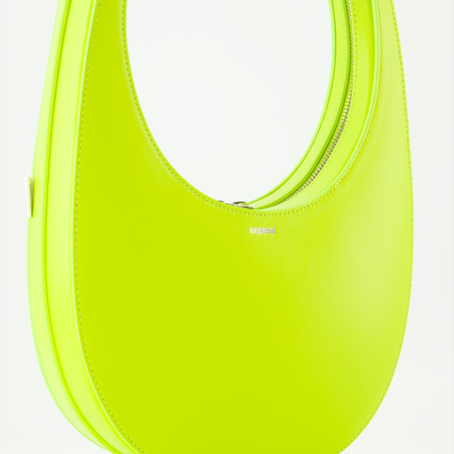 Coperni leather bag, black leather handbag, luxury swipe bag, designer accessories, avant-garde fashion