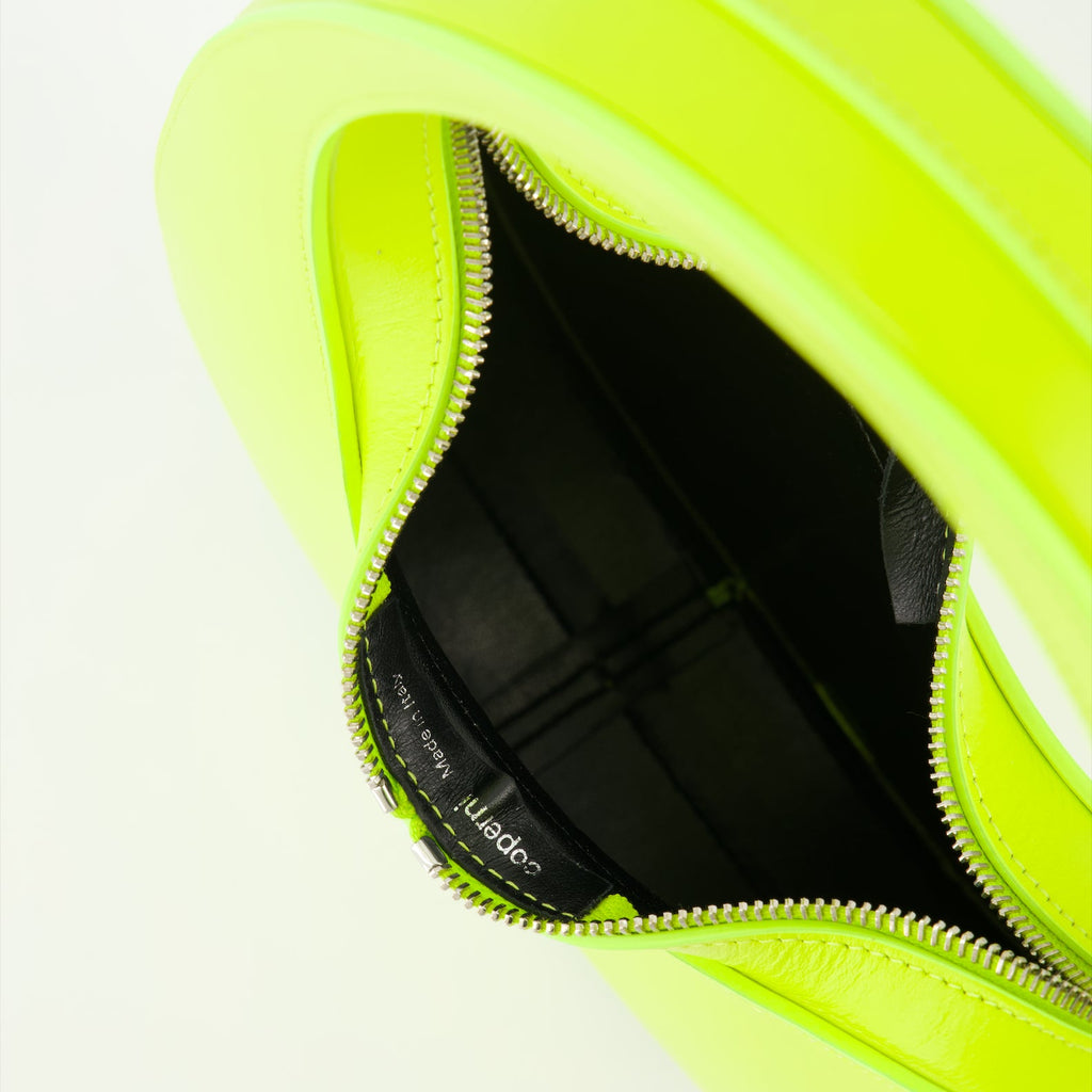 Coperni leather bag, black leather handbag, luxury swipe bag, designer accessories, avant-garde fashion