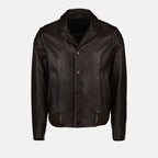 luxury jacket, leather jacket, Prada fashion, high-end outerwear, designer clothing