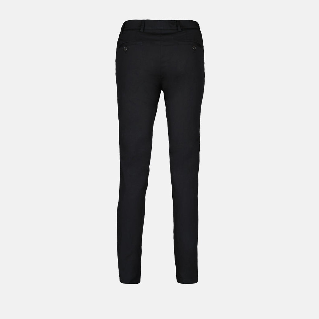 straight black pants, elegant trousers, luxury fashion, Linea Rossa, sophisticated outfit