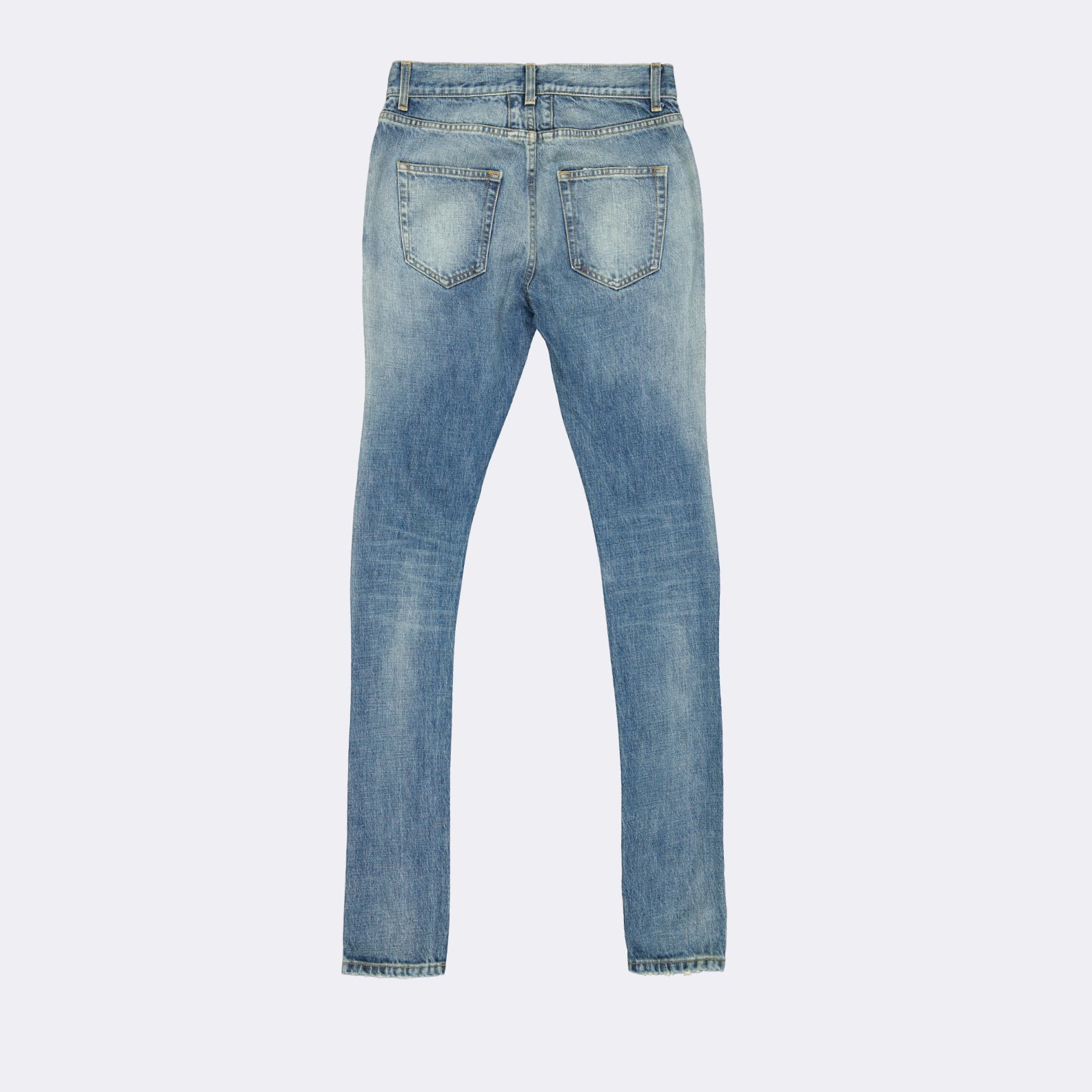 Bild von gewaschenen, geraden Jeans von Saint Laurent für Männer - Saison Frühling-Sommer 2016 - Rückansicht