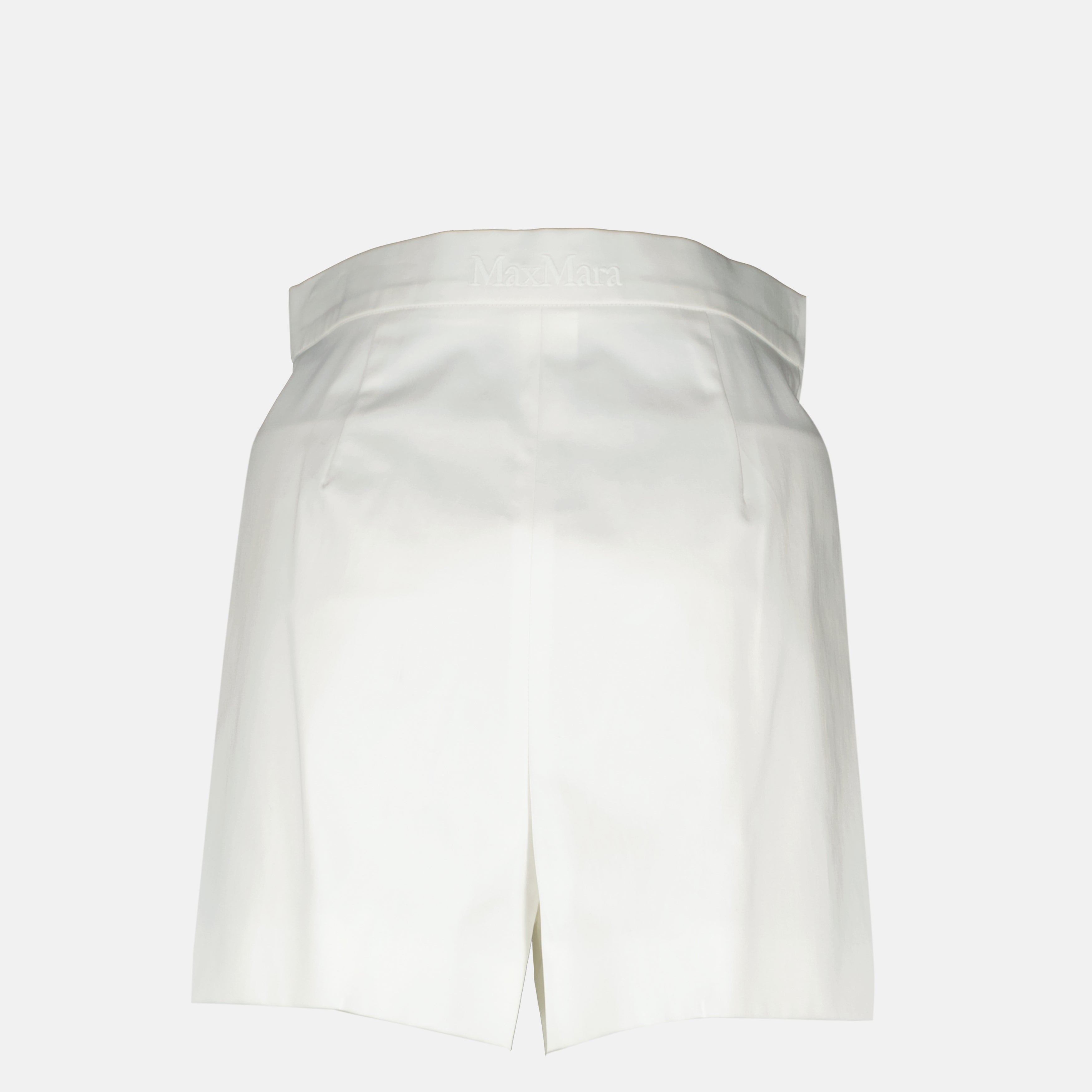 Short Blanc en Satin de Coton