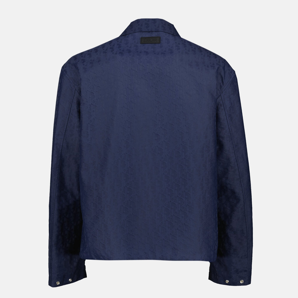 Image de la veste Dior Oblique navy pour homme - Saison Automne-Hiver 2025 - Vue de dos