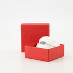 VLogo bracelet, silver bracelet, Swarovski crystals, adjustable bracelet, designer jewelry