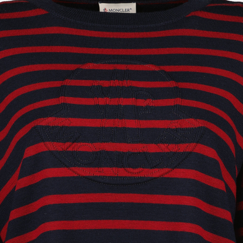 Image of Striped Wool Sweater by Moncler for Women - Season Autumn-Winter 2025 - Detail View 2