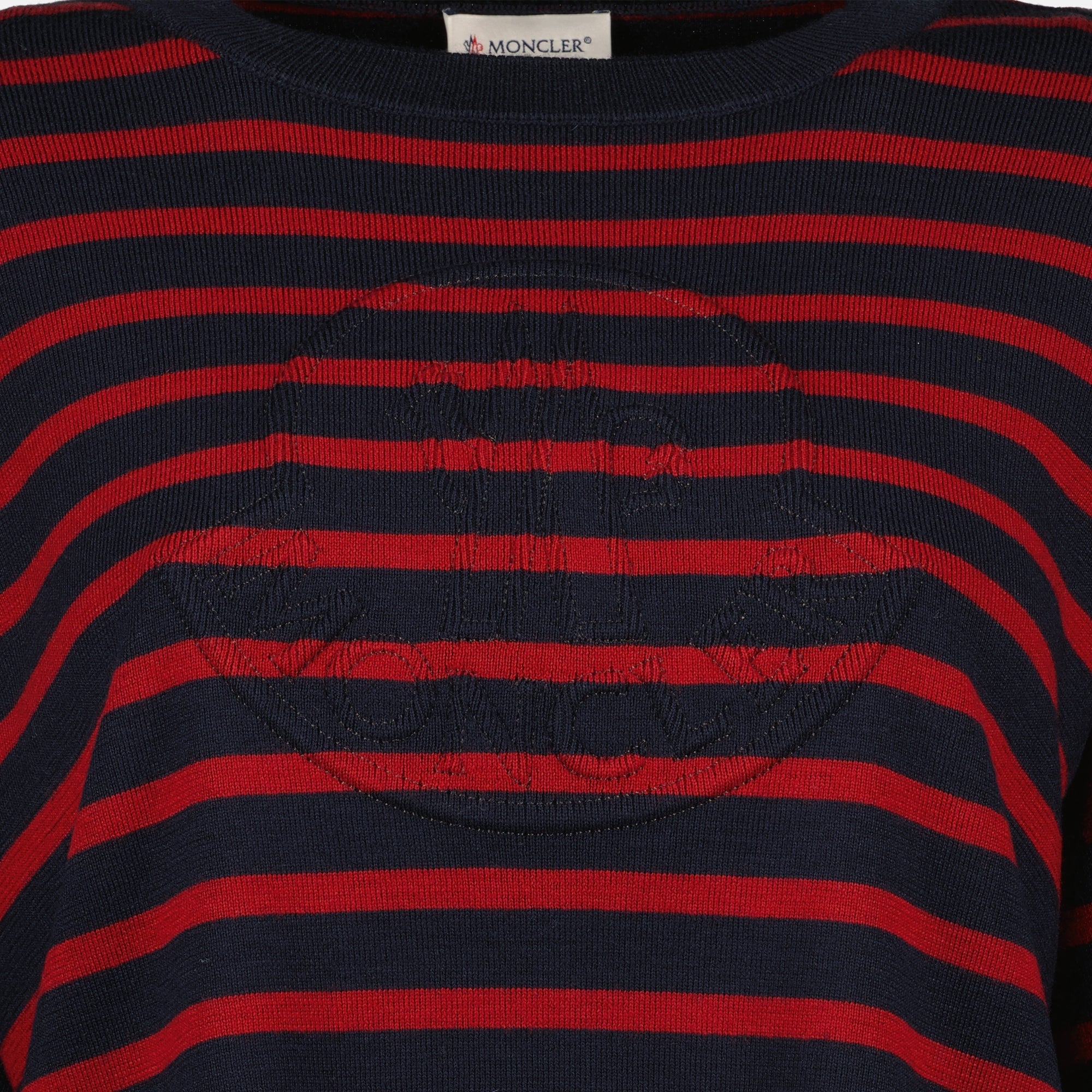 Image of Striped Wool Sweater by Moncler for Women - Season Autumn-Winter 2025 - Detail View 2