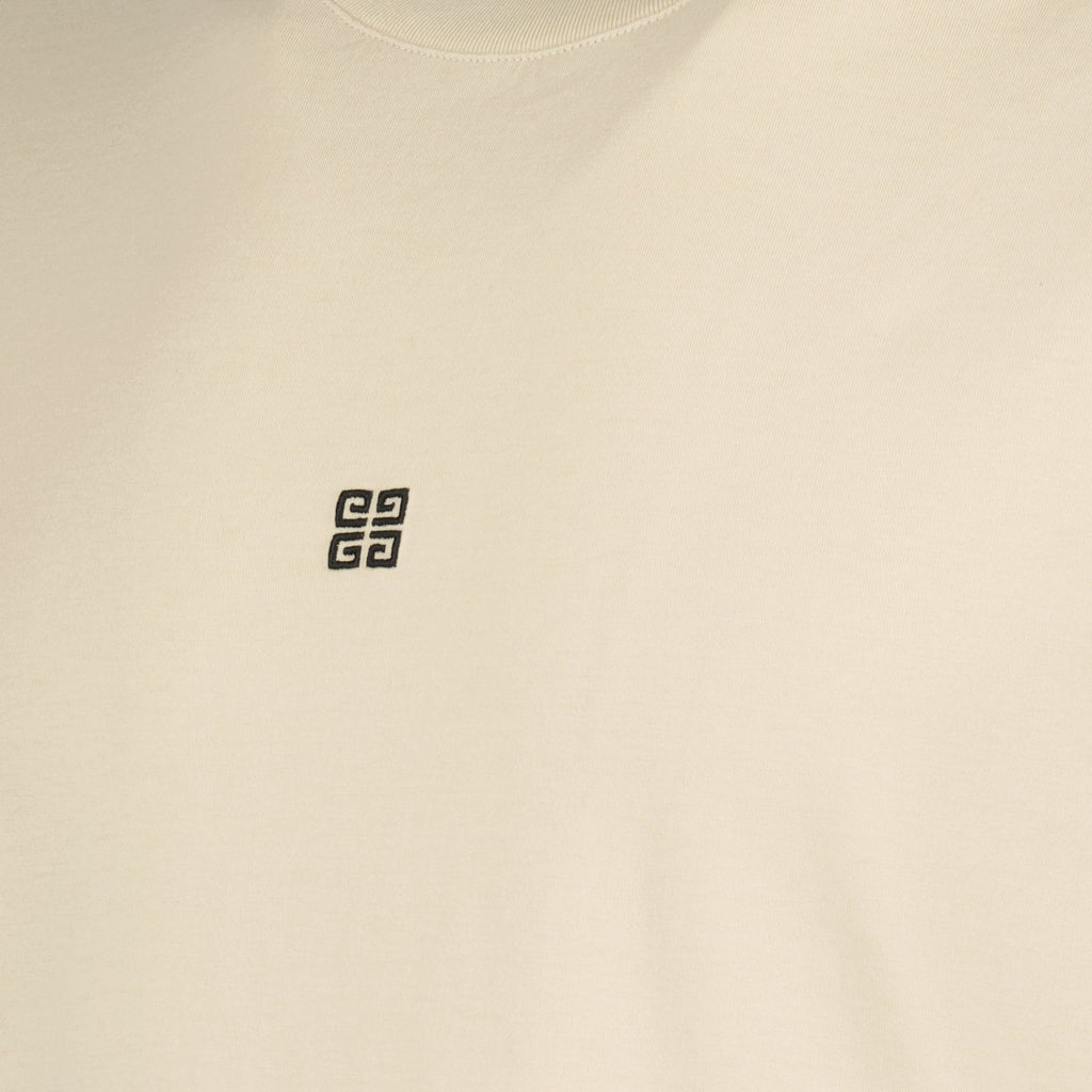 4G Embroidered Beige T-shirt