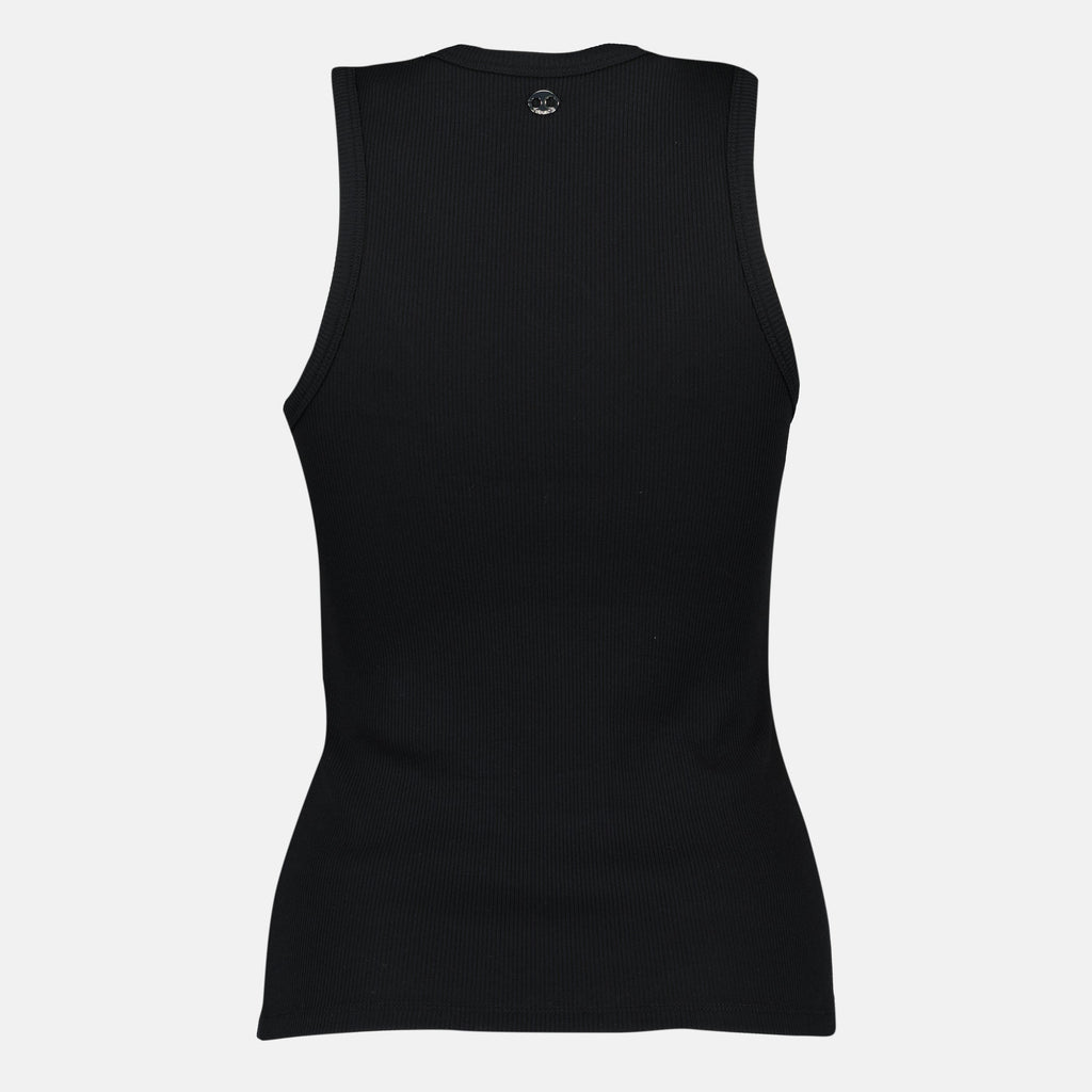 Schwarzes Baumwoll-Tanktop