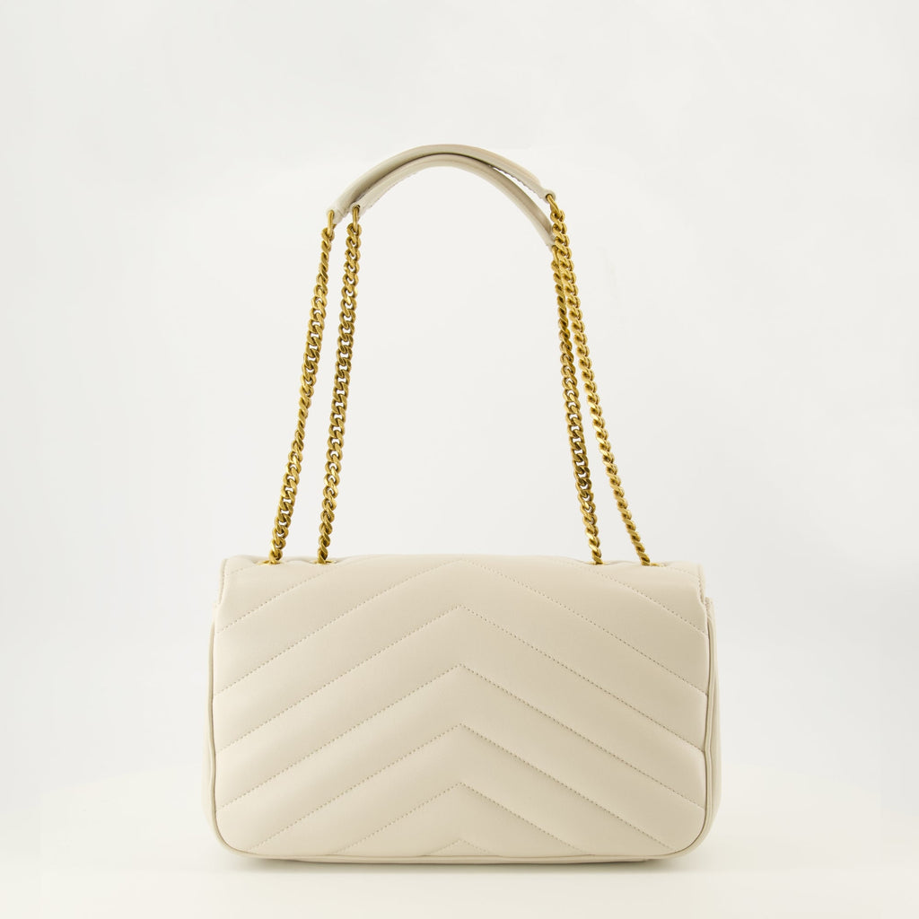 YSL Chevaux Handbag, cream handbag, quilted design, luxury accessories, designer handbag