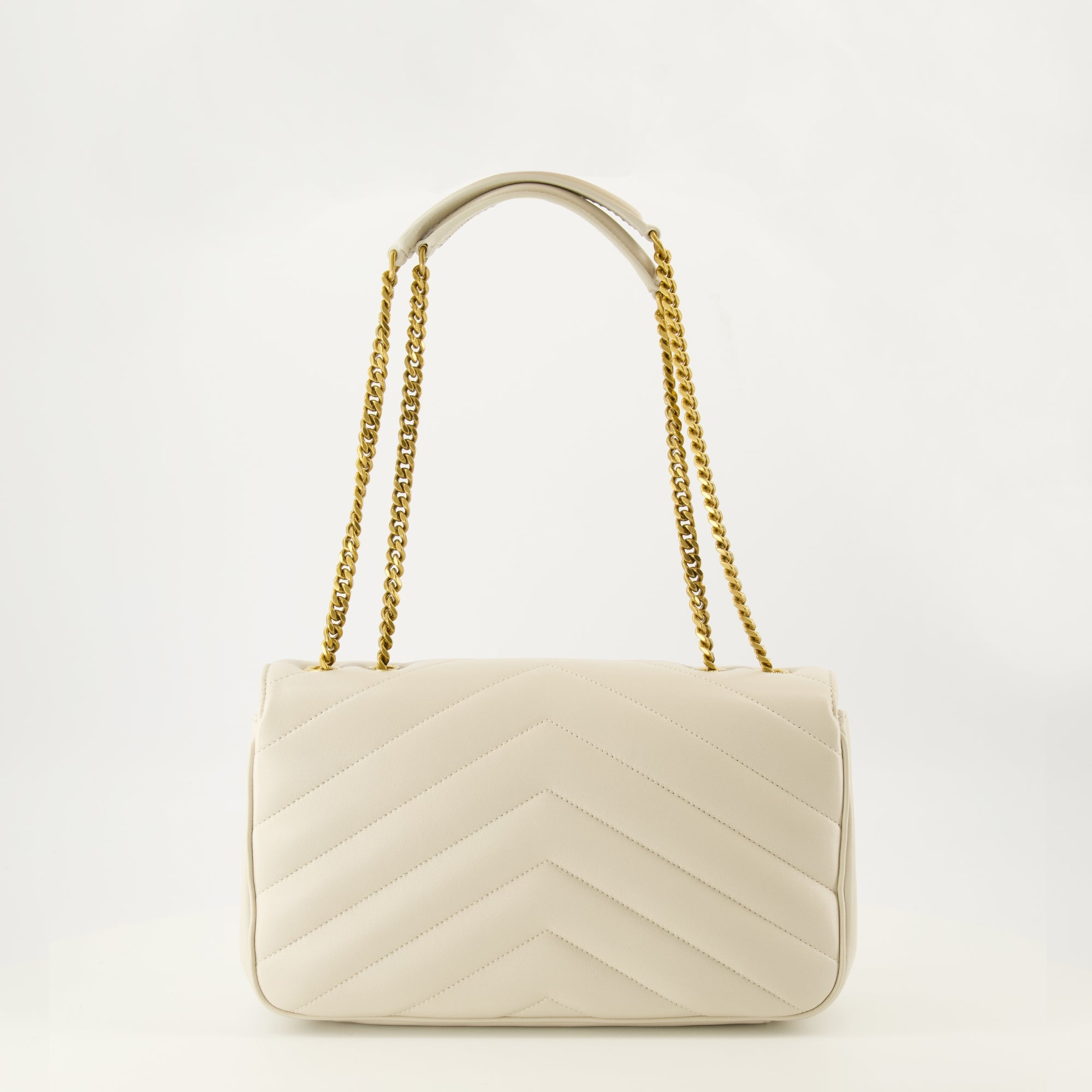 YSL Chevaux Handbag, cream handbag, quilted design, luxury accessories, designer handbag