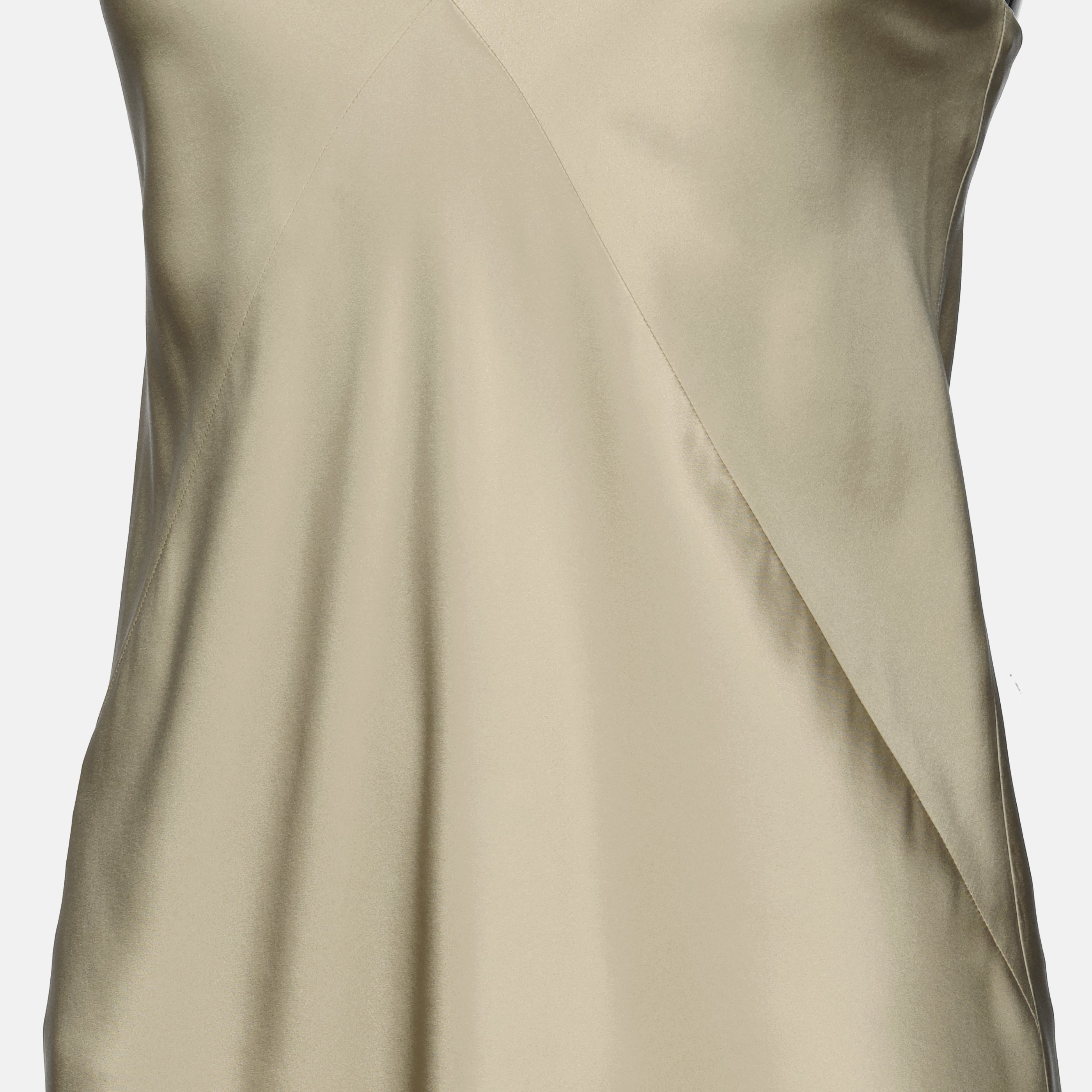 Top de seda satin beige