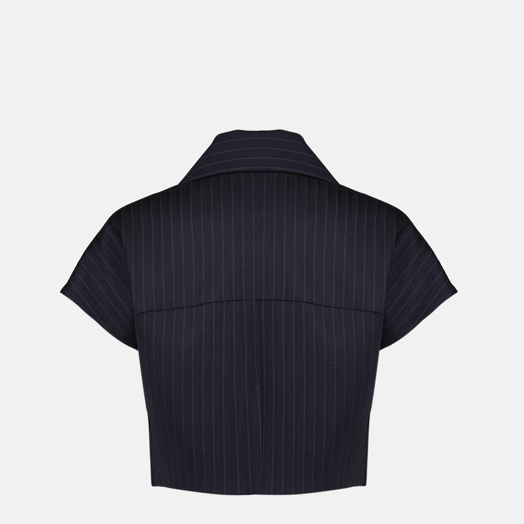 Khaiteの女性向けHaut Court Robin à Rayuresの画像 - 2026年春夏シーズン - 後面ビュー