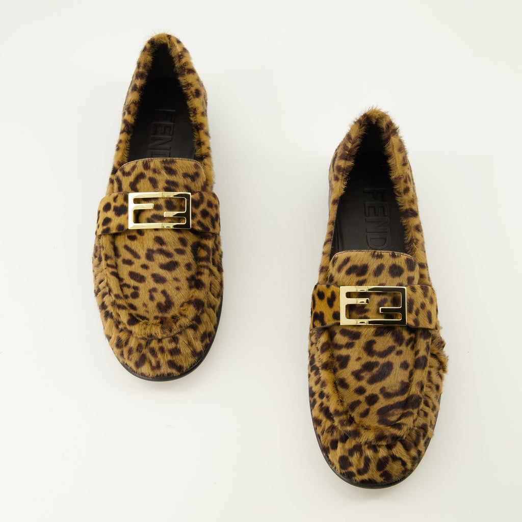 Fendi loafers, leopard print shoes, women's fashion footwear, luxury loafers, autumn-winter collection