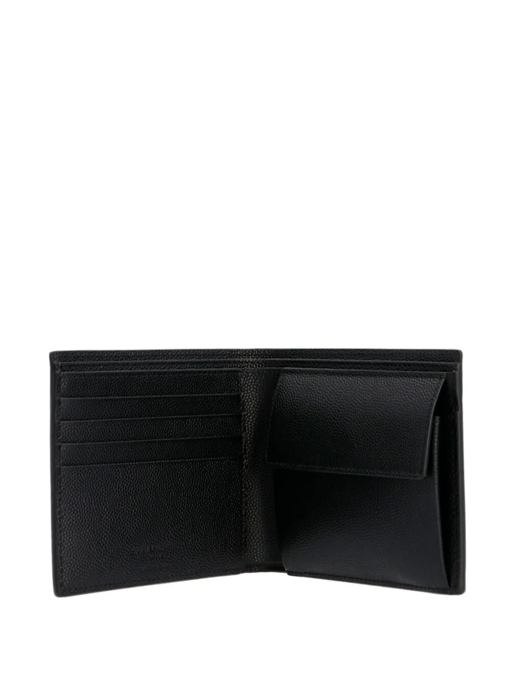 Black leather wallet, Saint Laurent wallet, luxury men's accessories, elegant wallet, premium leather wallet