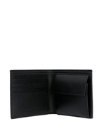 Black leather wallet, Saint Laurent wallet, luxury men's accessories, elegant wallet, premium leather wallet