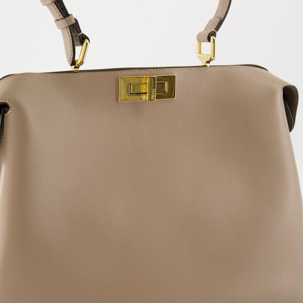 Peekaboo Soft Handbag, Fendi Handbag, Beige Handbag, Luxury Handbag, Designer Accessories