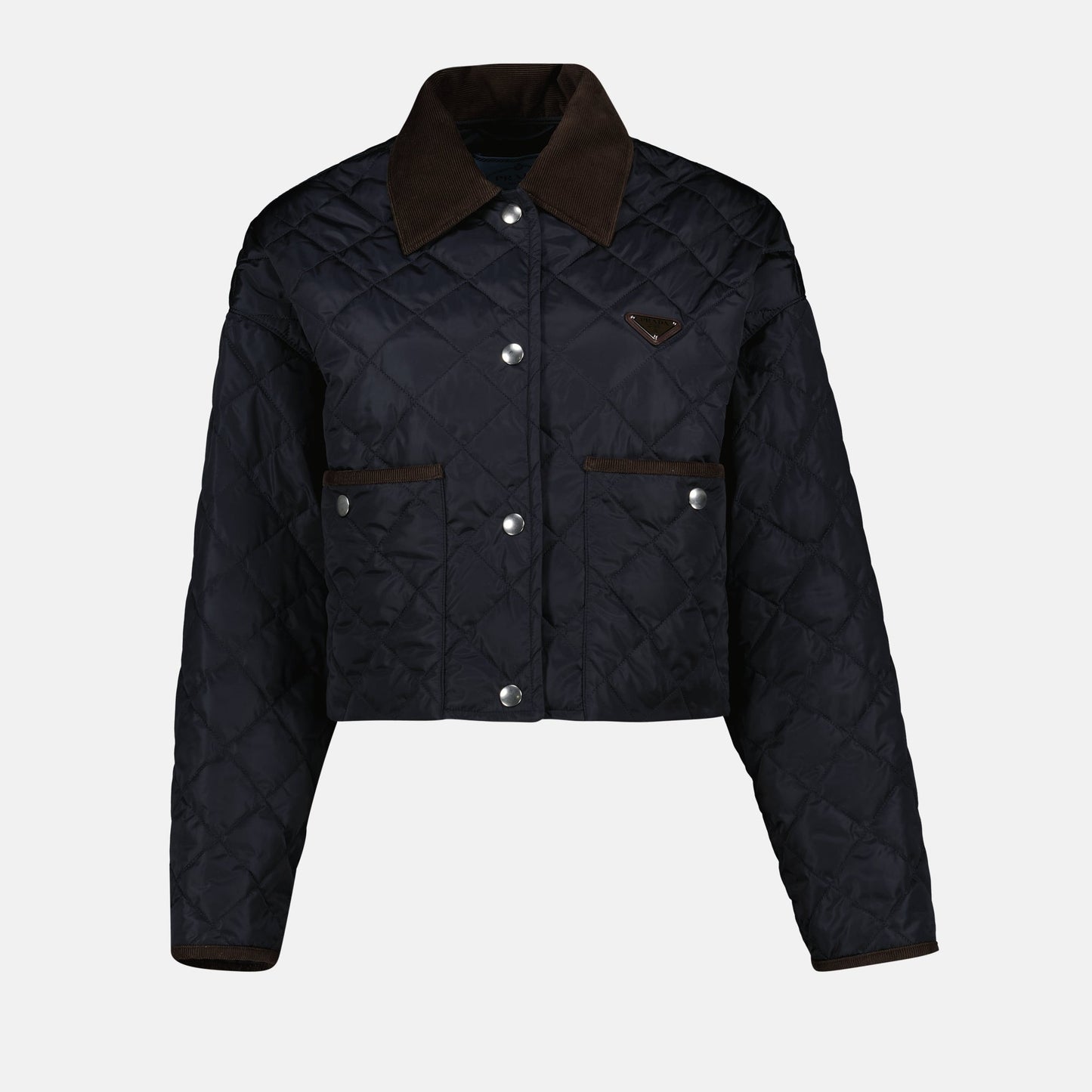 Prada, Re-Nylon jacket, velvet collar, quilted jacket, Autome-Hiver 2024