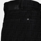 레이저 모티프 데님 미니스커트