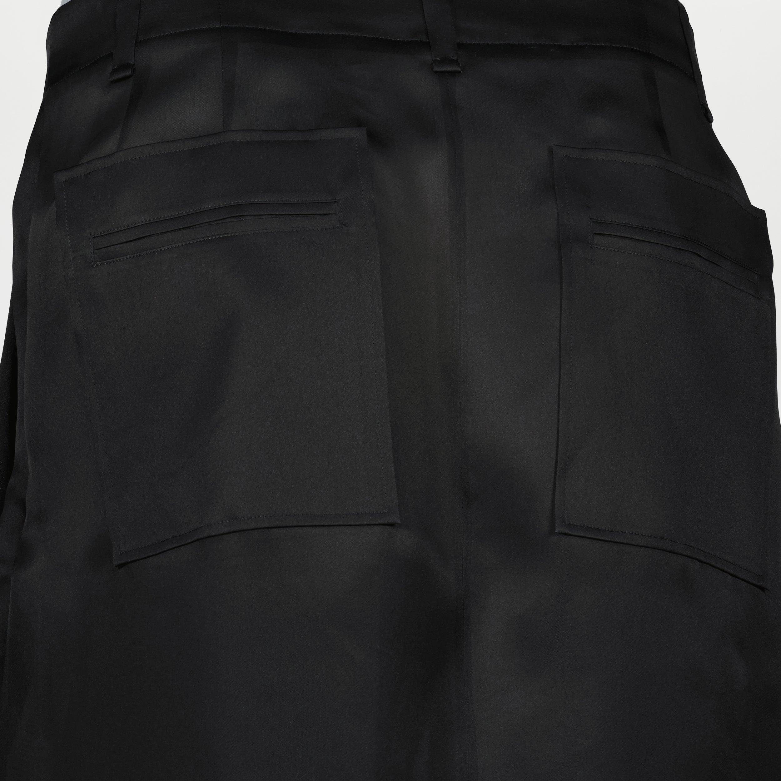 black skirt, Khaite Lucian, silk skirt, elegant skirt, high-waisted skirt