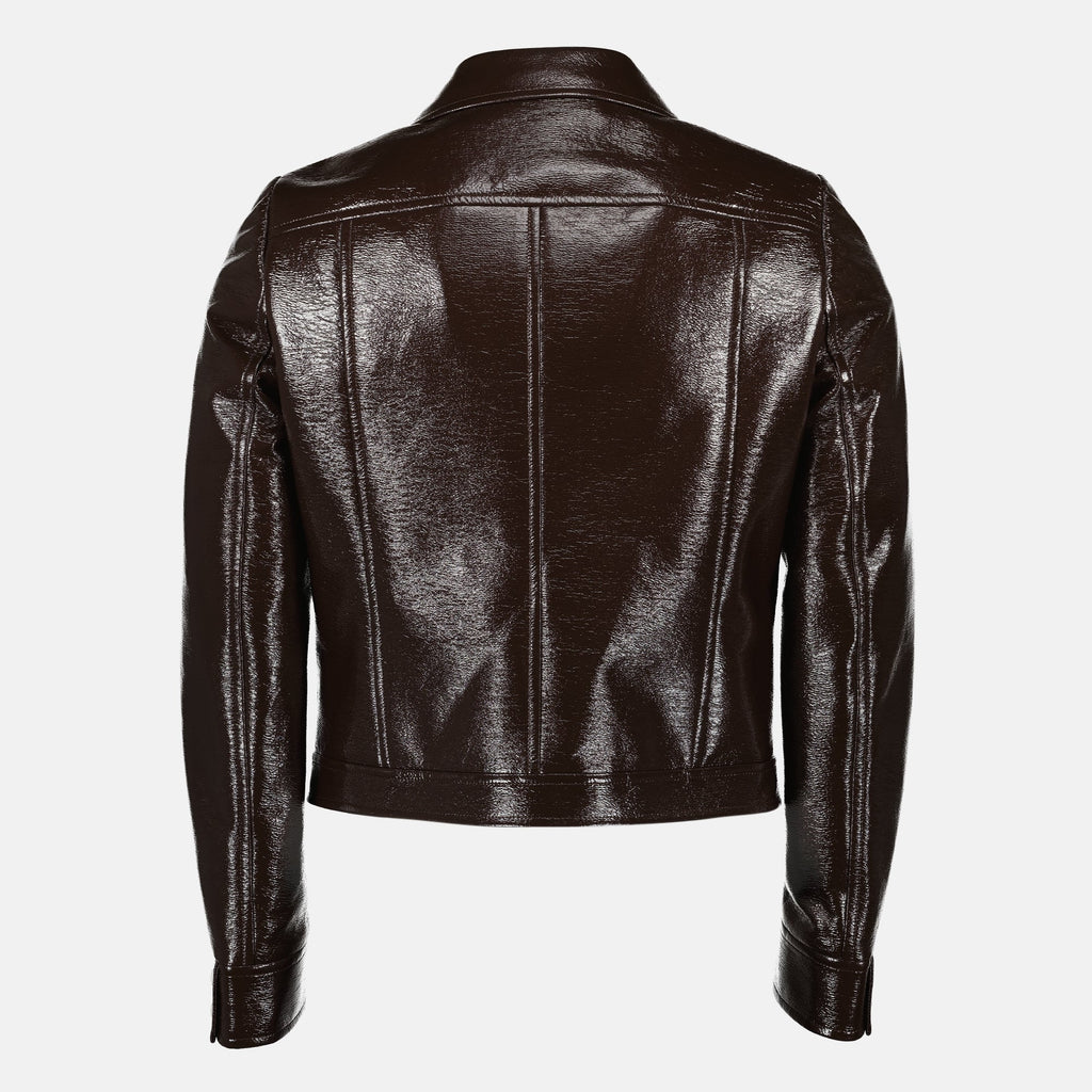 vinyl brown blouson courreges men 15329204896124