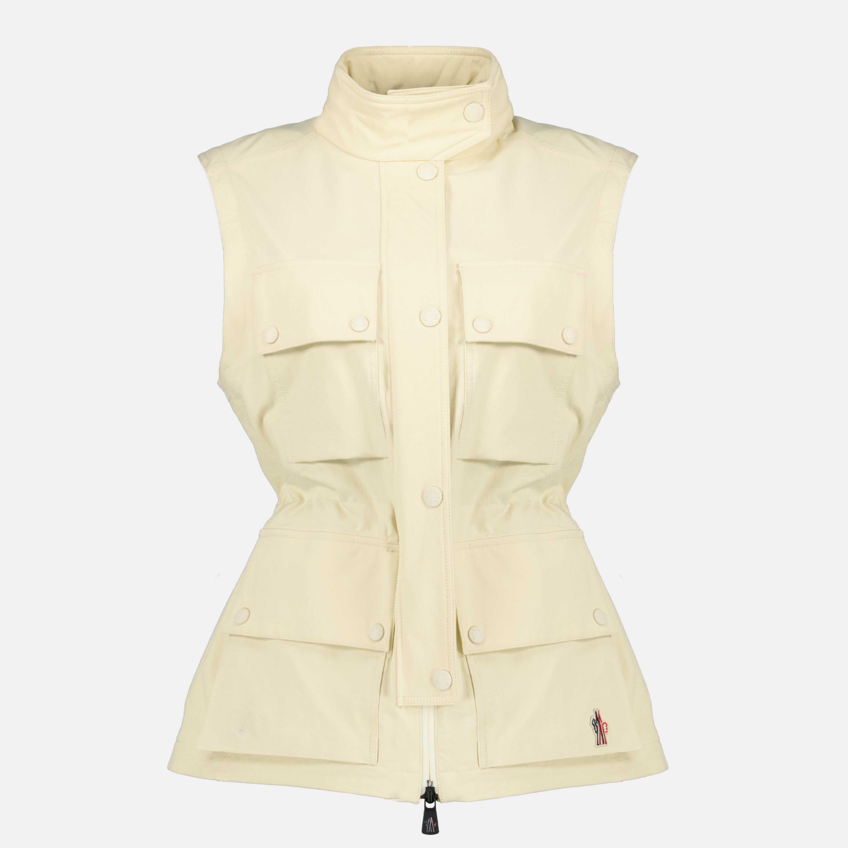 Image of Beige Mathes 2-in-1 Military Jacket by Moncler Grenoble for Women - Season Spring-Summer 2026 - Detail View 1