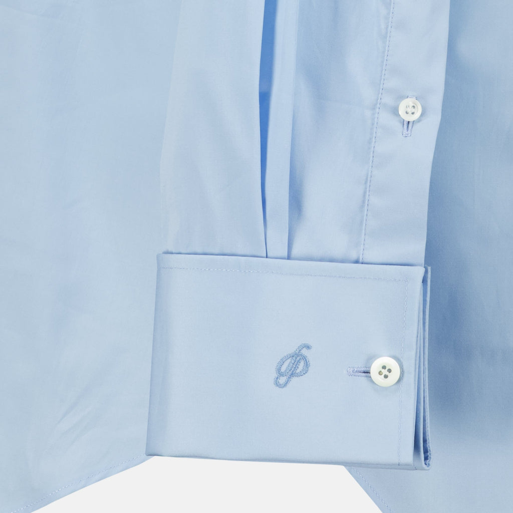 Blaues Oversize-Hemd aus Popeline