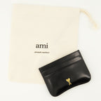 Image of Paris Black Cardholder by Ami PARIS for Unisex - Season Autumn-Winter 2025 - Detail View 1