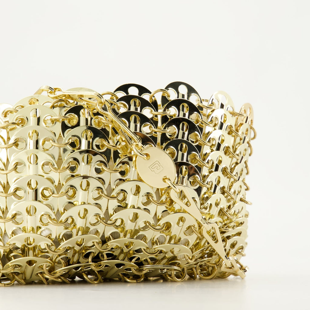 Iconic Nano Bag, Gold Metal Bag, Rabanne 1969 Bag, Metallic Handbag, Autumn Winter 2024