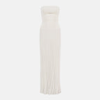 bustier dress, Christopher Esber, white dress, elegant dress, evening wear
