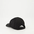 Prada cap, Re-Nylon cap, black cap, luxury accessories, sustainable fashion
