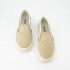 Dior sneakers, Luxury men's footwear, Beige slip-on sneakers, Designer men's shoes, High-end fashion sneakers
